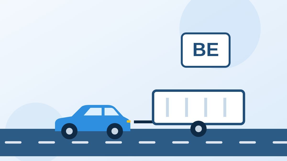 Auto met aanhanger en het rijbewijs BE