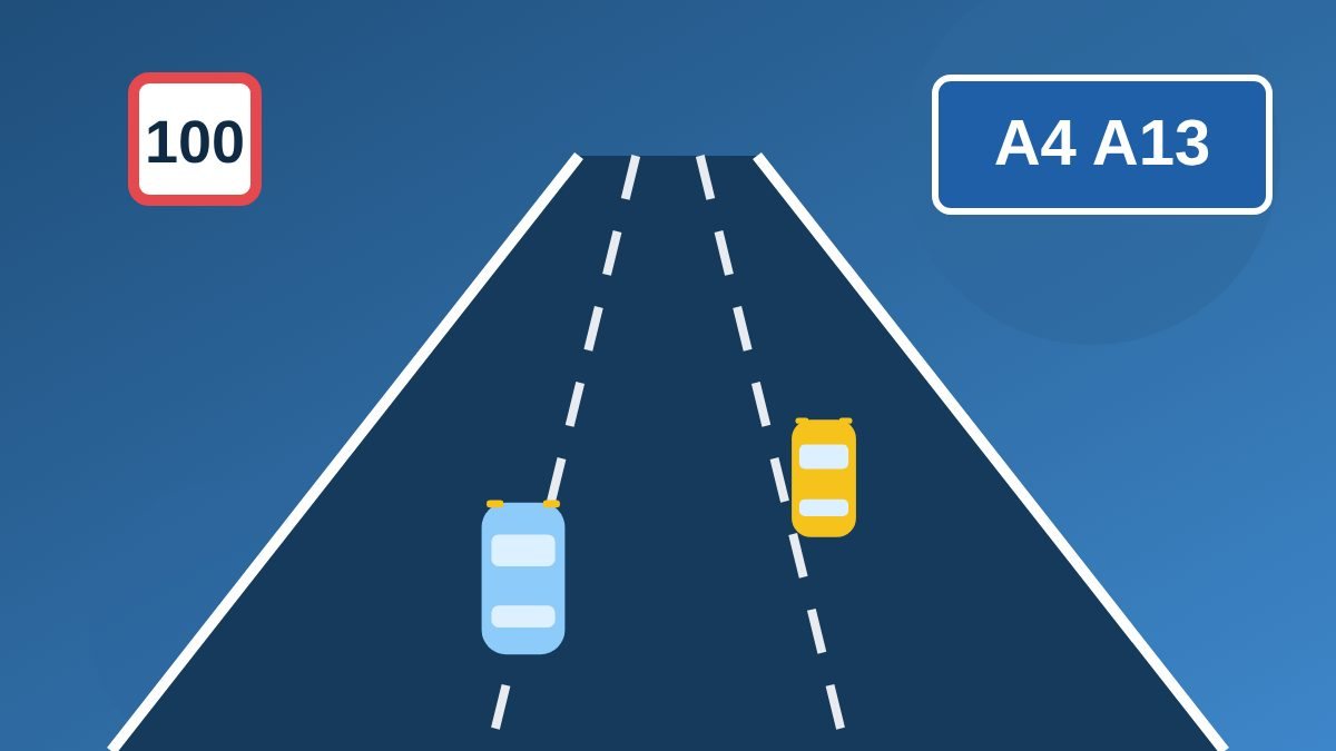 Dutch motorway with several lanes