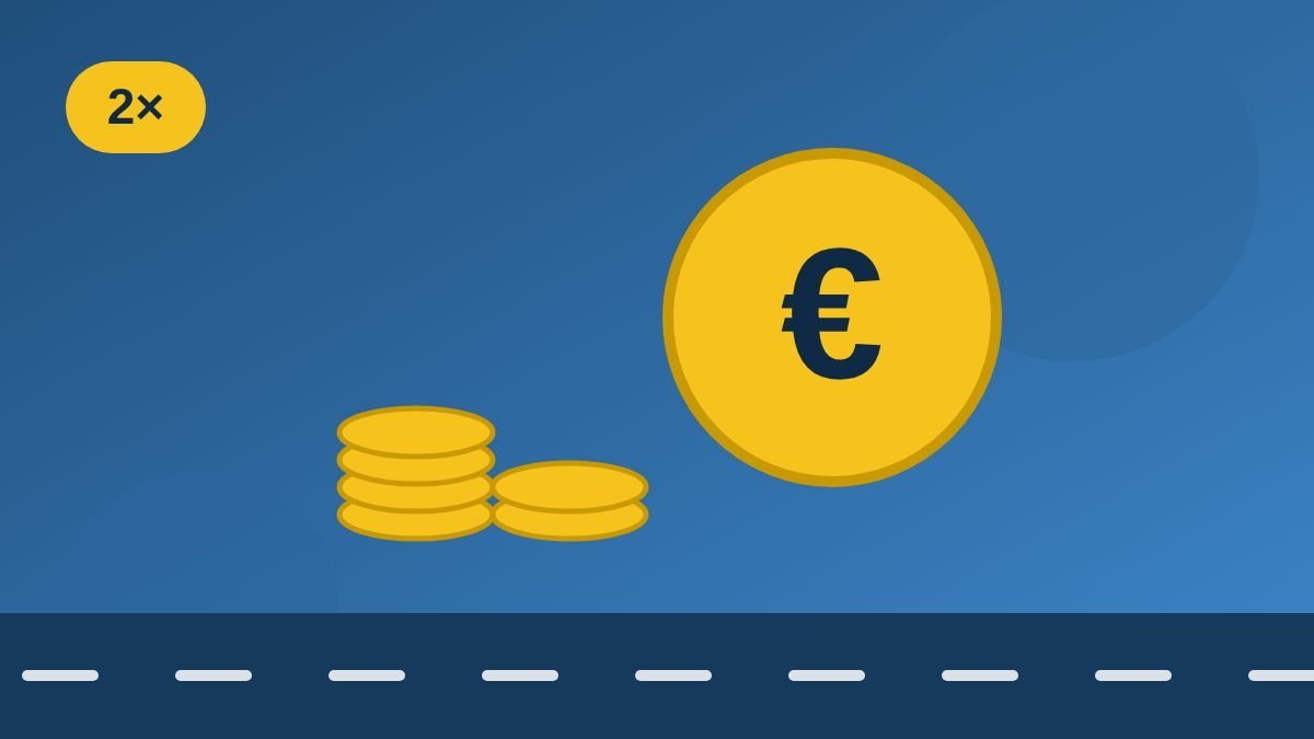 Euromunten verdeeld over twee termijnen