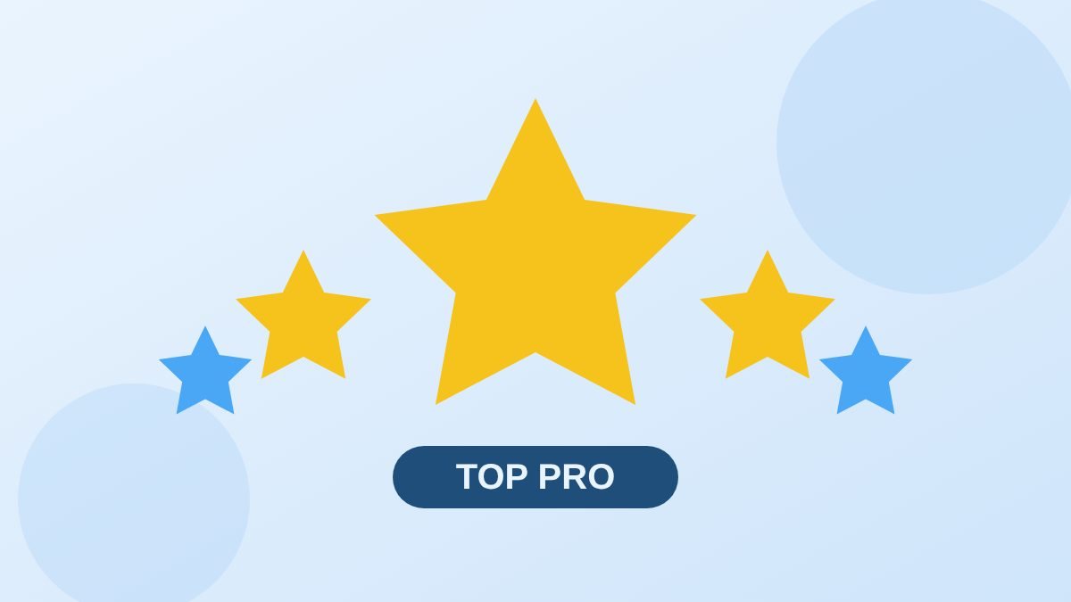 Sterren en het label Top Pro